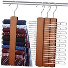 4 Pieces Tie Hanger for Men Wooden Necktie and Belt Hanger Archaize Color
