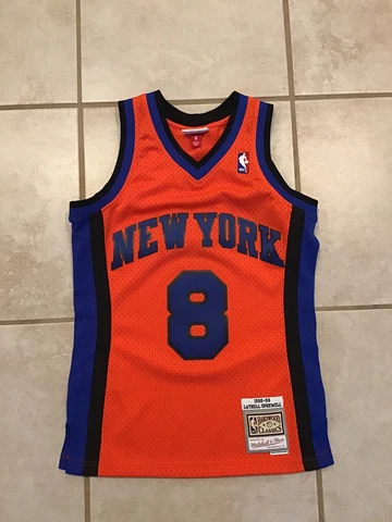New York Knicks Latrell Spreewell Mitchell & Ness Jersey 98-99 Mens Small Cover