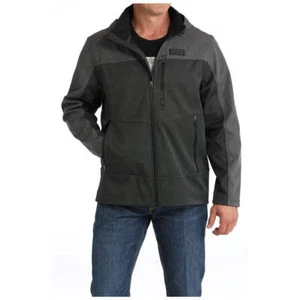 Chaqueta con Capucha MWJ1593002 Cinch Para Hombre Bonded Softshell - Negra NUEVA - Imagen 1 de 7
