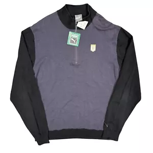 BNWT Puma Italia FIGC Knit Sweater 1/2 Half Zip 100% Cotton Large - Picture 1 of 8