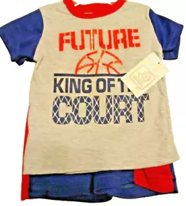 Future King of the Court Basket Ball Boys Juego Corto 12 Meses Nuevo Swiggle - Imagen 1 de 3