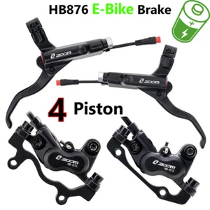 E-Bike 4-Piston Hydraulic Disc Brake Set Electric Scooter Folding Bike Brake - Picture 1 of 33