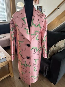 Ted Baker Cardea Floral Flower Print Longline Coat size S uk 8-10 RRP £450 - Picture 1 of 10