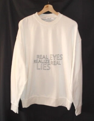 IRO - Sudadera Suéter M. LARGA Algodón Blanco & Bordado Negro TALLA S = 38/40 - - Imagen 1 de 4