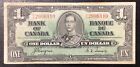 1937 Canada Paper Money - One Dollar Banknote!