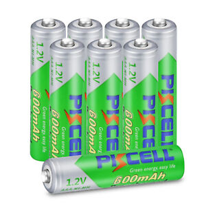 8pcs AAA Rechargeable Batteries Ni-Mh 600mAh 1.2v For Garden Solar Light Lamp