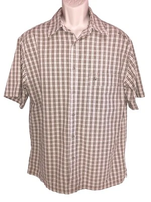 Camisa a Cuadros Aigle Actimum Para Hombre Talla Grande Manga Corta Botón Frontal Foto 1 de 4