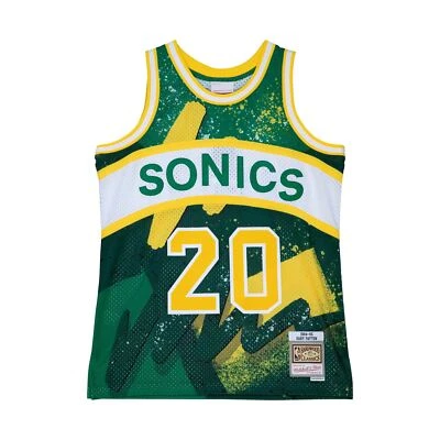 Mens Mitchell & Ness NBA HYPER HOOPS SWINGMAN JERSEY SUPERSONICS '94 GARY PAYTON — 第 1/4 张图片