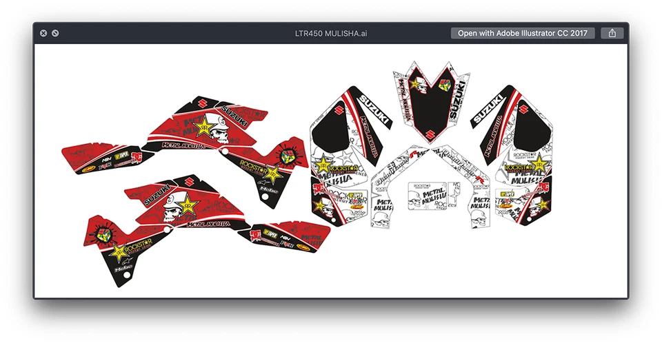 Fits Suzuki LTR450R GRAPHIC KIT STIKERS DECALS LTR PEGATINAS calcos LTR 450R - Image 1 of 1
