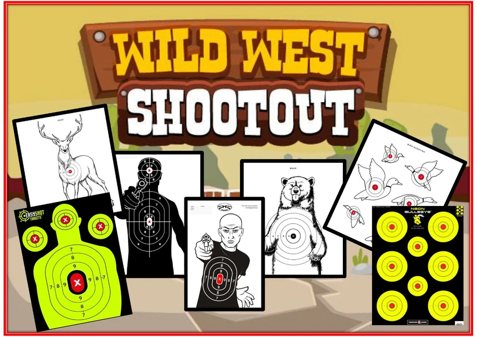 Splatter Targets A4 Shoot Rifle Pistol Reactive Air Targets - MULTIPACK OF 14 - Image 1 of 1