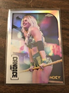 Tarjeta refractora Candice LeRae 2020 WWE Topps cromada #77 - Imagen 1 de 2