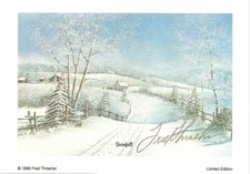 Snowfall, BY FRED THRASHER, 18"X 26", SIGNED & NUMBERED