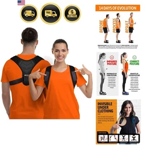 Posture Corrector for Men and Women Back Brace Support Pain Relief - Picture 1 of 9