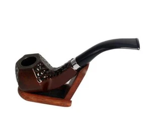Durable Resin Tobacco Smoking Pipes Imitation Wood Carved Wooden Cigarette Pipe - Picture 1 of 10