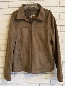 G. Milano Italian Made Suede Leather Jacket Brown Mens Size XXL - Picture 1 of 10