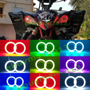 BT Cotton RGB Halo Ring for Yamaha YFZ450R Headlamp Demon Angel Eyes Flash DRL - Picture 1 of 17