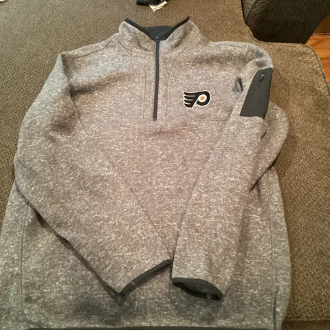 Philadelphia Flyers Antigua Quarter Zip Sweater Fleece Mens XL Excellent Cond Cover