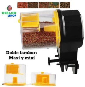 Alimentador doble tambor maxi y mini 12/24h acuario peces comedero automatico - Imagen 1 de 1
