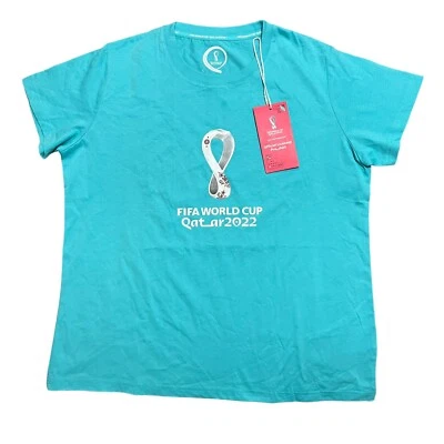 FIFA World Cup 2022 Qatar Official Emblem Short Sleeve T Shirt Size Large - Image 1 of 4