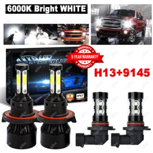 4x LED Headlight High/Low Beam+Fog Light Kit for 2005-2014 Ford F150 F250 F350 - Picture 1 of 11