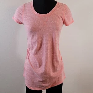 Liz Lange Maternity TShirt Short Sleeve Crew Neck Heather Orange/Peach Womens XS - Picture 1 of 10