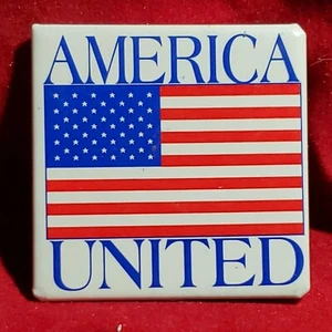 AMERICA UNITED * JULY 4th * Lapel Pin * Memorial Day * Veterans Day * VOTE - Picture 1 of 4