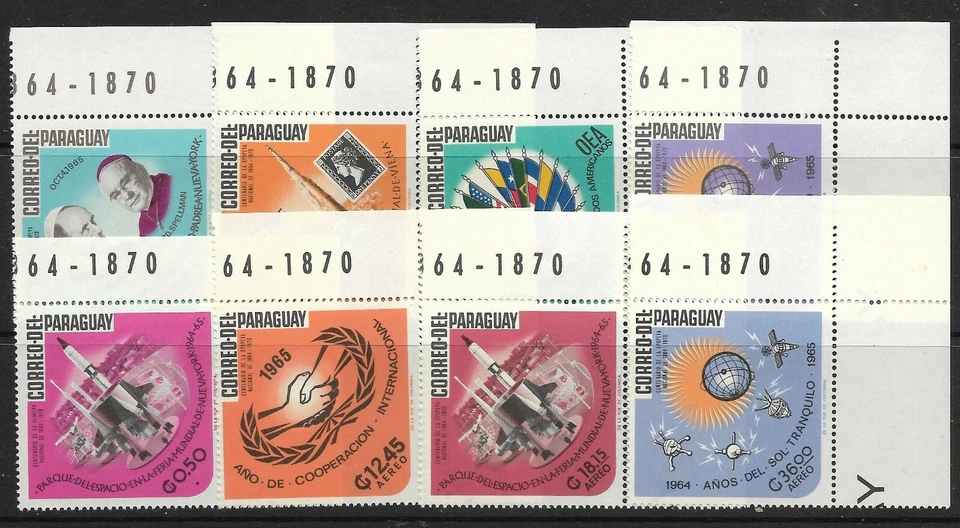 SELLOS-PARAGUAY. 1965. Conjunto de eventos importantes. Mi: 1519/26. Como nuevo nunca montado. Foto 1 de 1