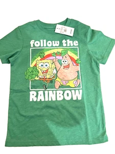 St Patricks Day Shirt Jungen Mädchen SpongeBob XS - Bild 1 von 1