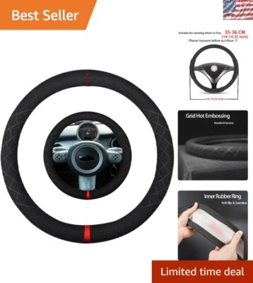 Alcantara Suede Steering Wheel Cover for Mini Cooper 2004-2007 - 14 to 14.25 in - Image 1 of 4