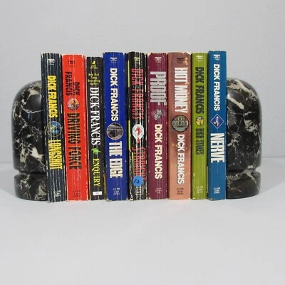 9 Dick Francis Paperback Books Jockey Horse Racing Nerve Longshot Straight Edge Foto 1 de 4