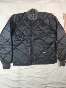 Dickies Water Resistant Diamond Quilted Nylon Dark Navy Blue Size Medium NWT - Picture 1 of 11
