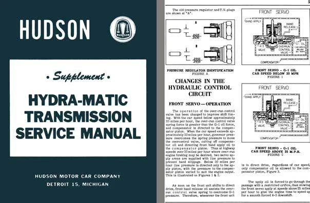 Hudson 1951, 1953 - Hudson Supplement Hydra-Matic Transmission Service Manual - Image 1 of 1
