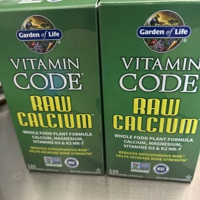 Garden of Life Vitamin Code Calcio Crudo 120 Cápsulas Vegetarianas UltraZorbe Foto 1 de 2