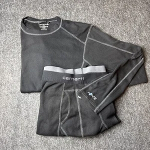 Carhartt Herren Force Midweight Waffle Base Layer Hose UND Top Schwarz L - Bild 1 von 17