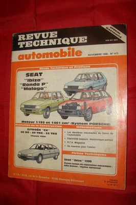 ASIENTO REVISIÓN TÉCNICA AUTOMÓVIL IBIZA RONDA MALAGA NOVIEMBRE 1986 Foto 1 de 2