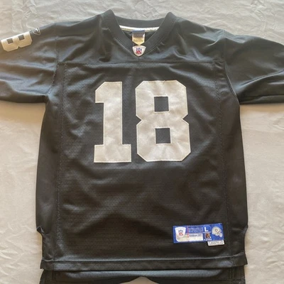 Camiseta deportiva Reebok NFL Equipment Randy Moss Oakland Raiders talla juvenil L (largo +2) Foto 1 de 4