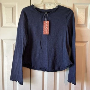 Chemise manches longues SHEIN Boho Feels BLEU manches évasées femme taille L neuve avec étiquette - Photo 1/6