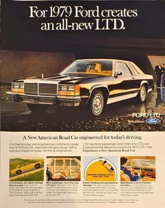 Ford LTD Division New American Road Car V-8 1979 Oldtimer Printanzeige - Bild 1 von 1