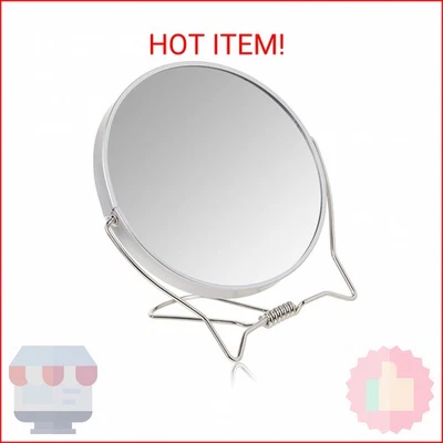 Espejo de maquillaje de dos caras Goody con soporte - 1X y 3X aumento de doble cara -  Foto 1 de 2