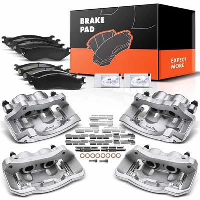 Pastilla de freno de cerámica + pinza para Dodge Ram 1500 2500 3500 2003-2008 delantera y trasera Foto 1 de 4