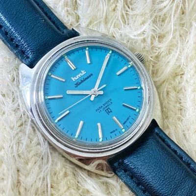 Vintage HMT Kohinoor Hand Winding 17-Jewels Blue dial Men's Wristwatch - Image 1 of 4