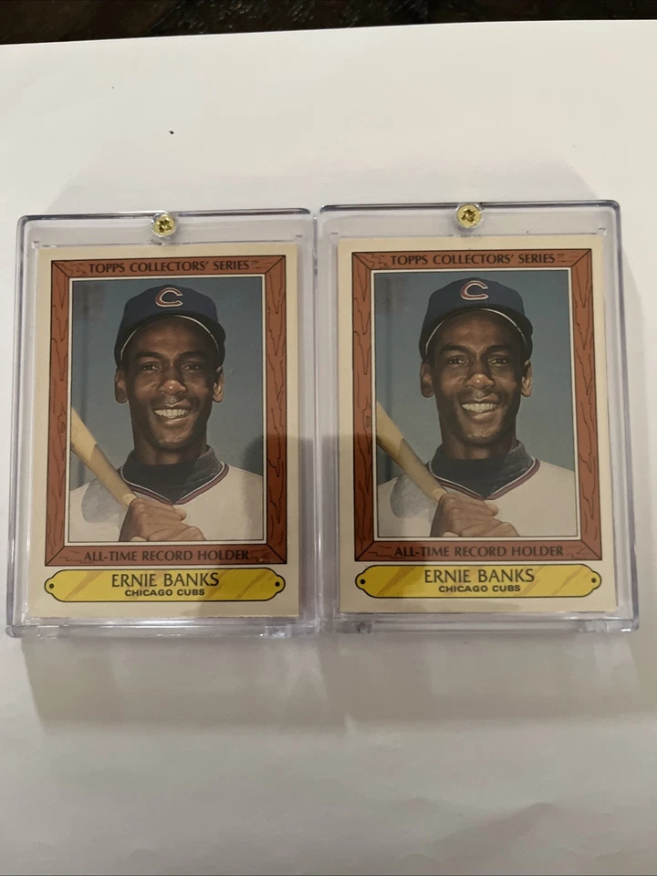 Ernie Banks Lote (4) – 1985 Topps Collector’s Series (2)+ 1988 y 1989 Pacific HOF Foto 1 de 4