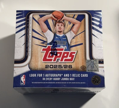 2025-26 Topps NBA Baloncesto JUMBO Hobby Box SELLADO Cooper FLAGG Tarjeta de Novato RC Foto 1 de 3