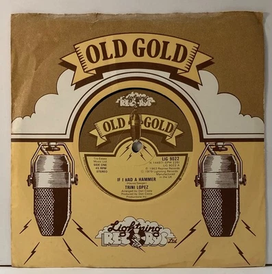 Trini Lopez If I Had A Hammer Old Gold 45 - Image 1 of 3
