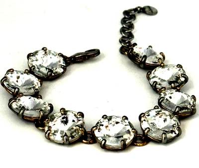 Pulsera STELLA & DOT 7 - 8" 'Amelie' Cristal Tono Oro y Plata Foto 1 de 4