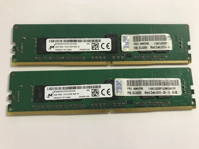 2X MEMORIA IBM 46W0786 4GB (1X4GB) 1RX8 PC4-2133P 46W0784 47J0250 Foto 1 de 2