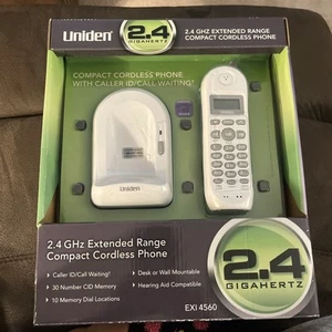 New Uniden 2.4GHz Cordless Phone Caller ID Call-Waiting EXI 4570 EXI4560 Green - Picture 1 of 8