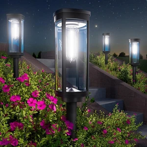 Bright Solar Lights Outdoor 6 Pack, Solar Pathway Lights Waterproof IP65 - Picture 1 of 8