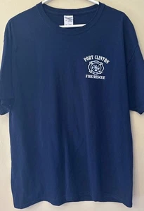 Camiseta Port Clinton Ohio Bomberos y Rescate. Azul, XL - Imagen 1 de 7