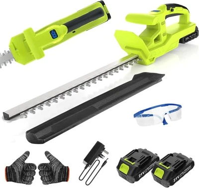 20” Cordless Hedge Trimmer 21V – 50 cm Dual Blade, 2×2000mAh Battery, 750W - Image 1 of 4